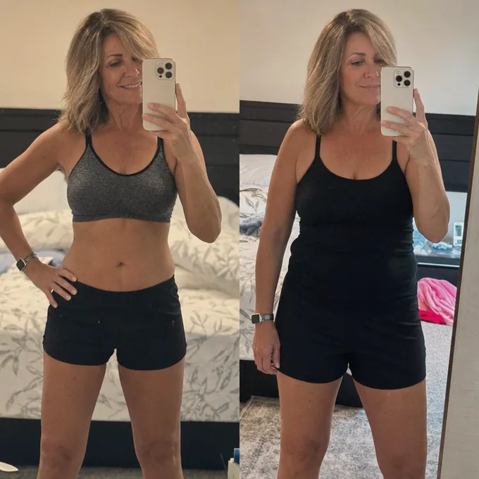 Antes y después de una alumna del método keto mediterráneo