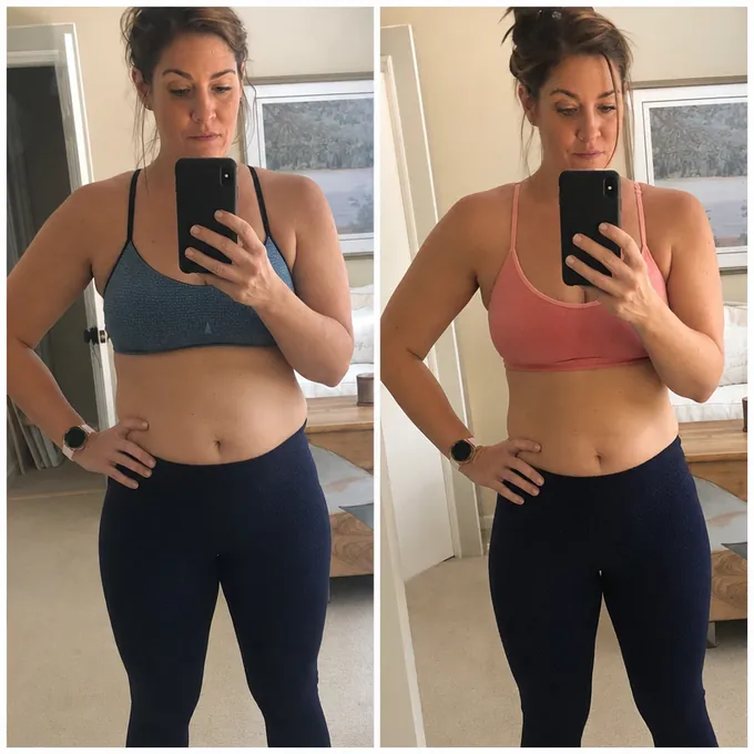 Antes y después de una alumna del método keto mediterráneo